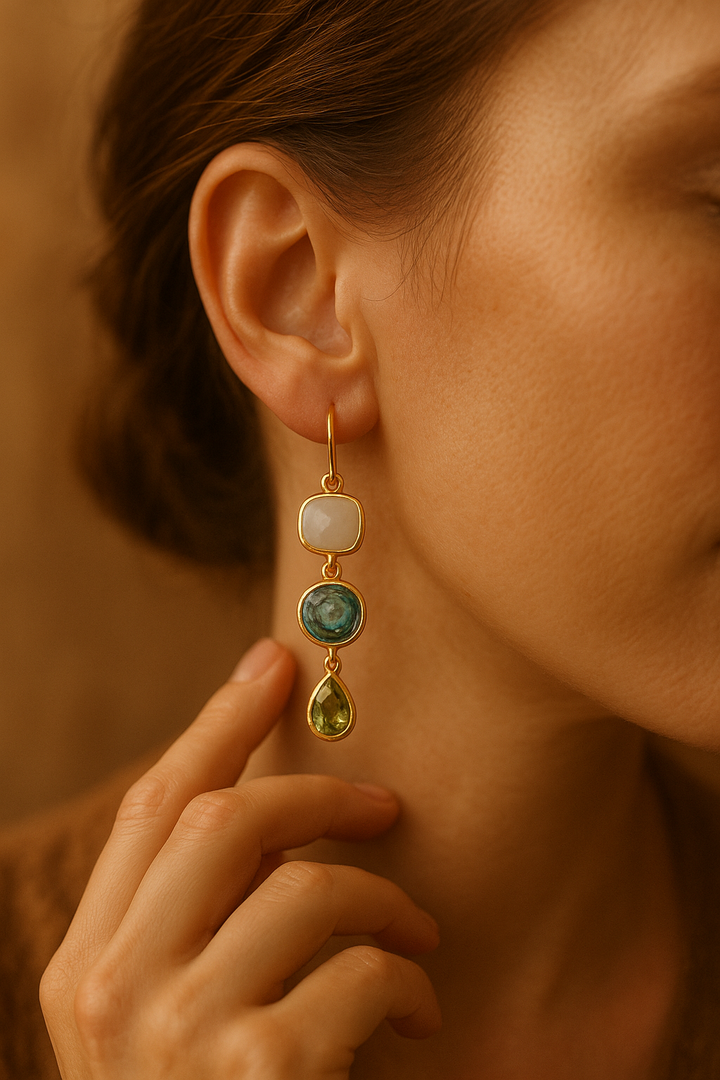 Brillo | Pendientes de Gota Dorada