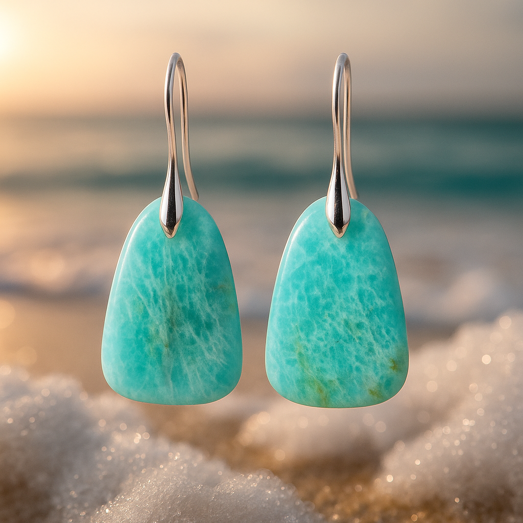 Celestia – Pendientes de Piedra Preciosa Aqua