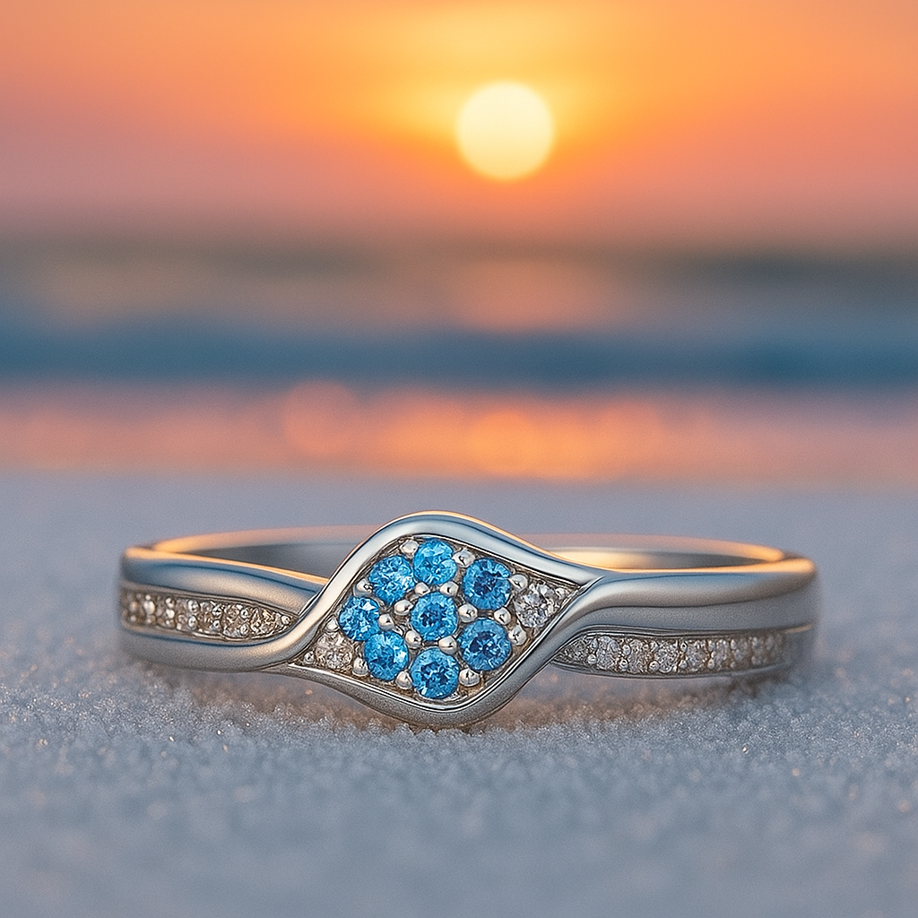 Mareas Tranquilas – Anillo en plata 925 con gema de turquesa