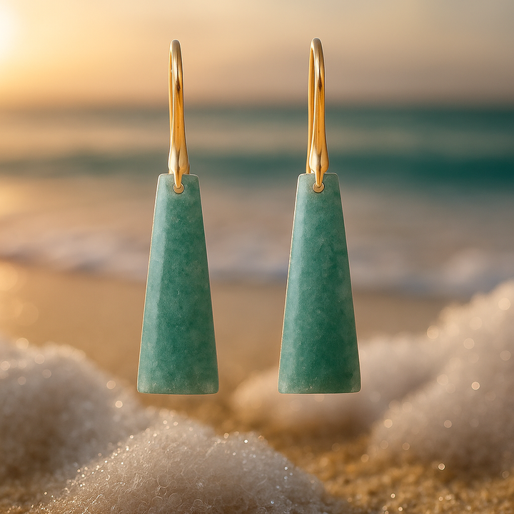 Zara – Pendientes de océano verde profundo