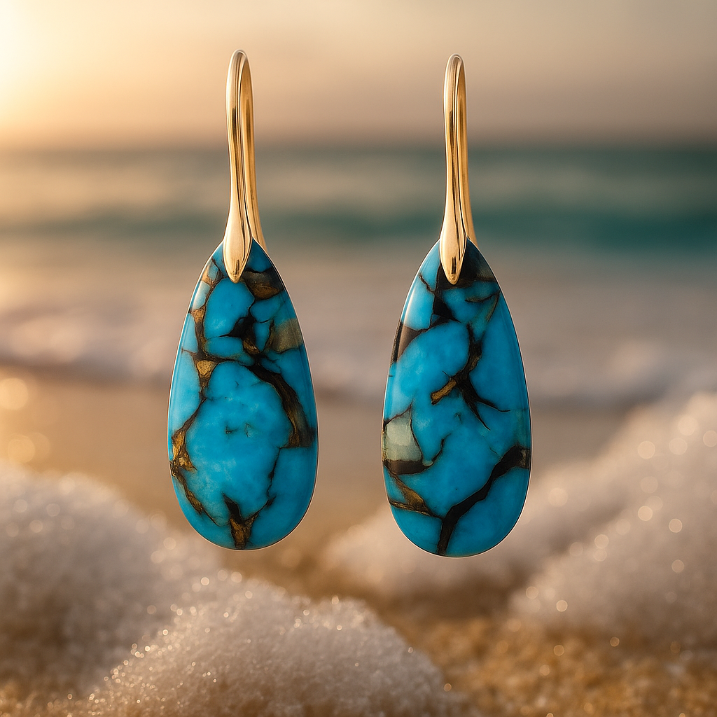 Elara – Pendientes Azul Profundo