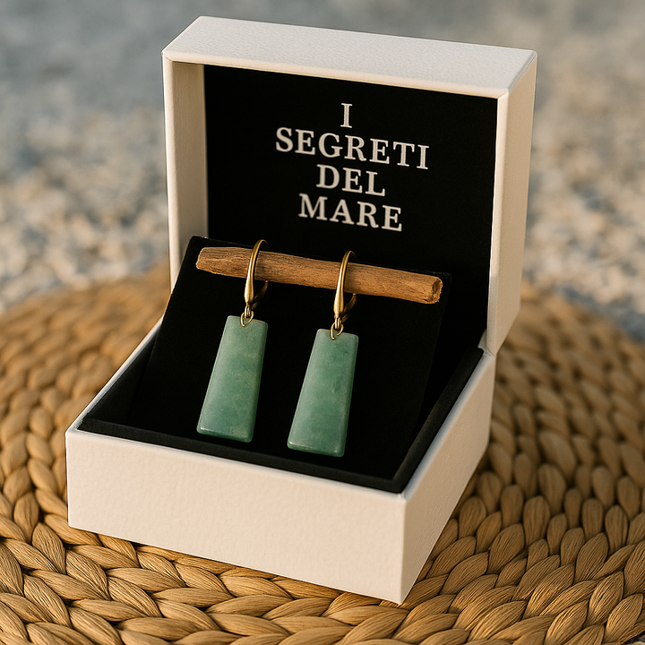 Zara – Pendientes de océano verde profundo