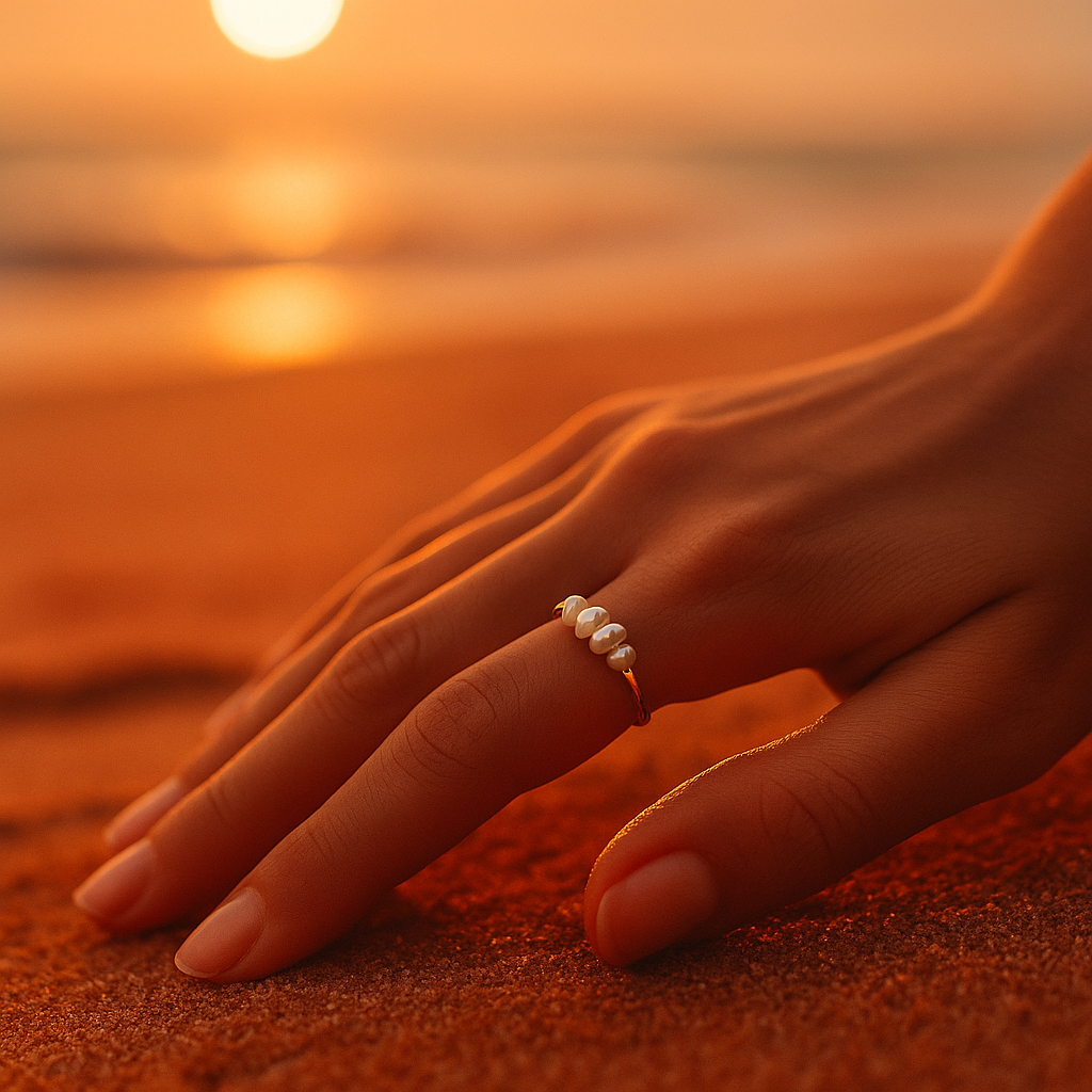 Jazmín | Anillo con Perla