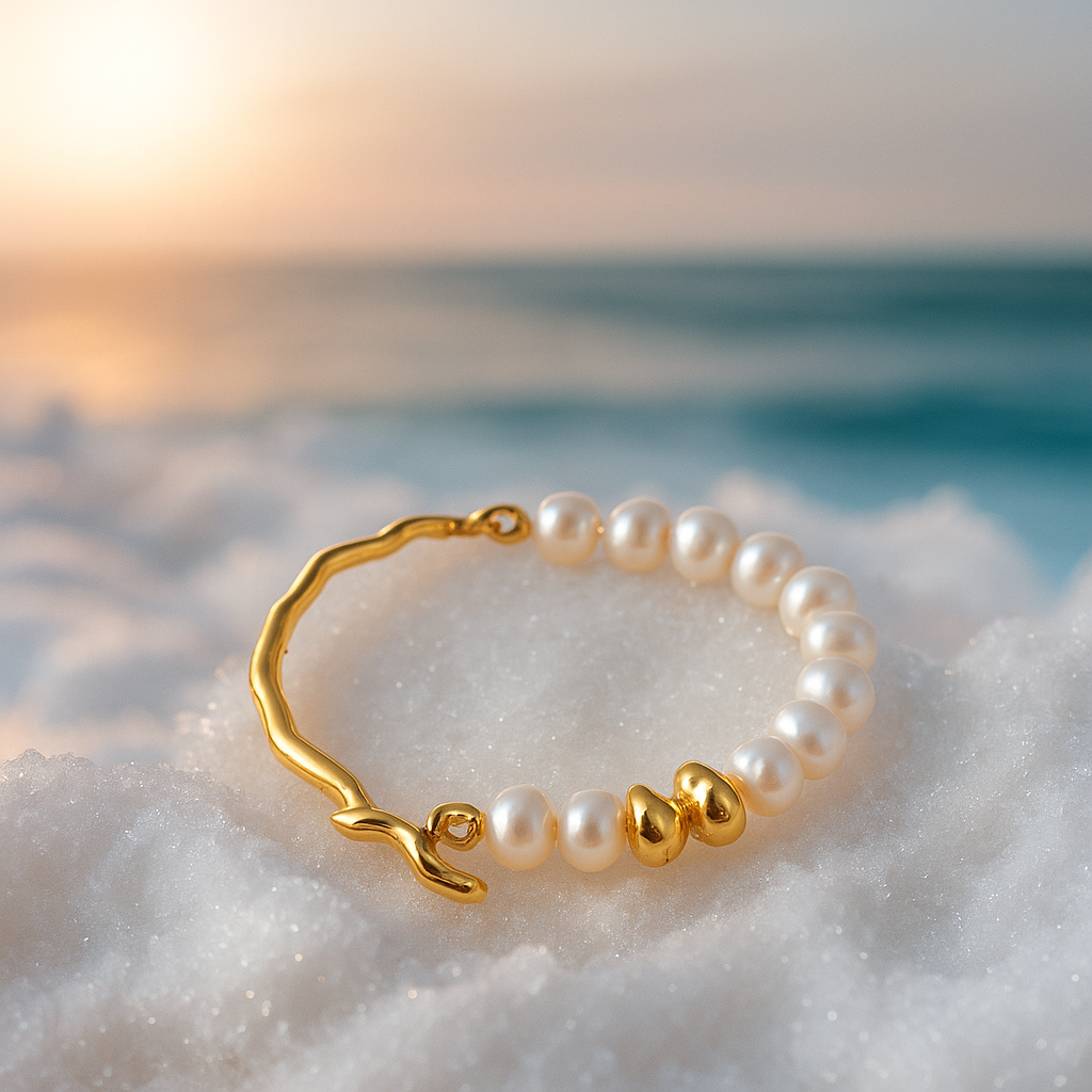 Serena | Pulsera Radiante con Perlas