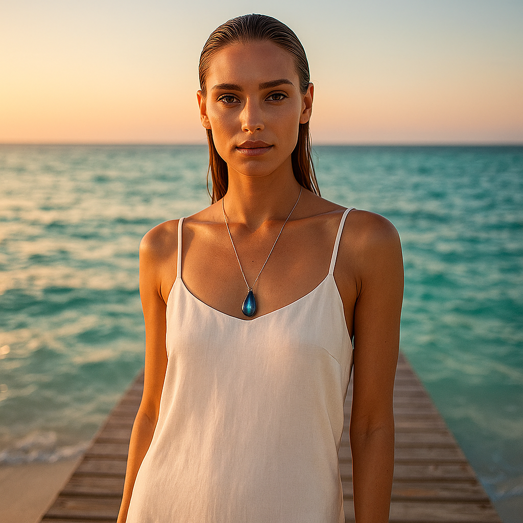 Océano | Collar de labradorita