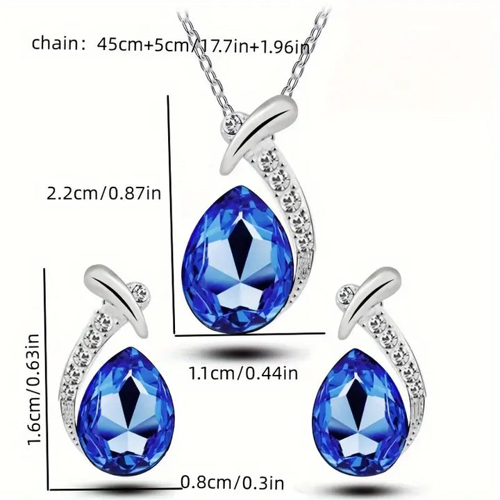 Conjunto de Joyería Elegancia Clásica de Sirena | Oro Blanco