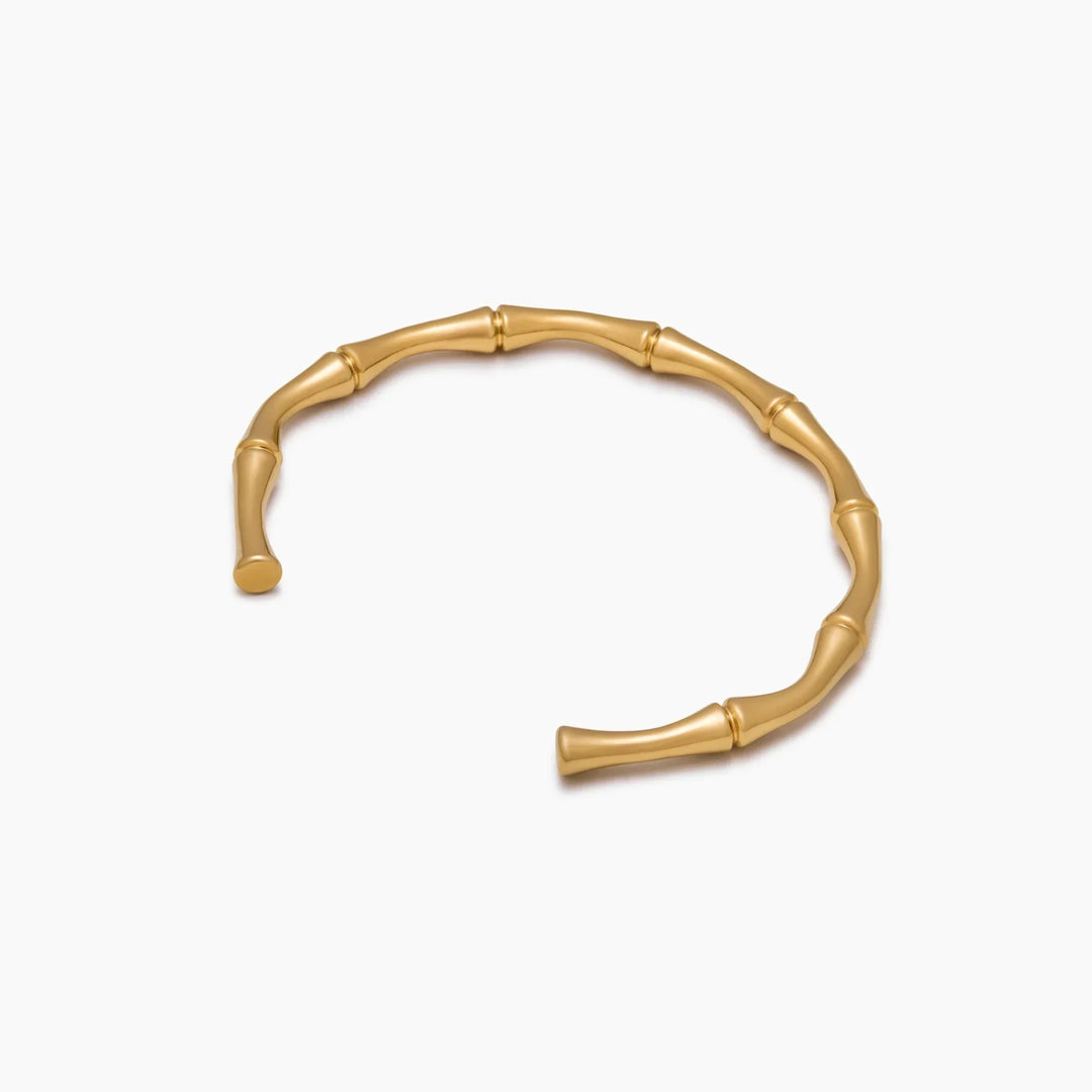 Brazalete Cuff de Oro de Bambú