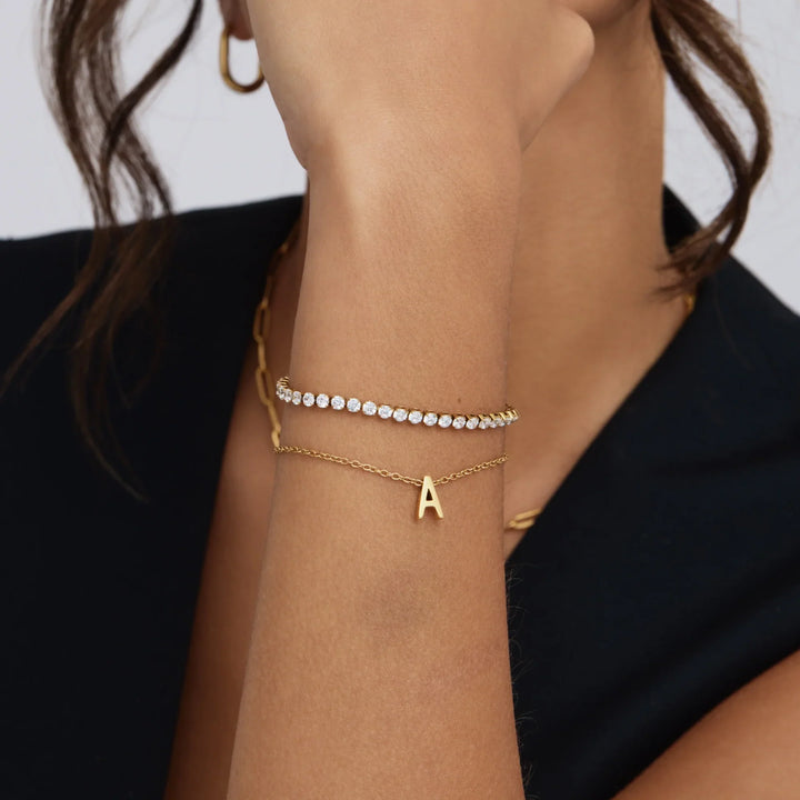 Pulsera de Encanto con Inicial Delicada