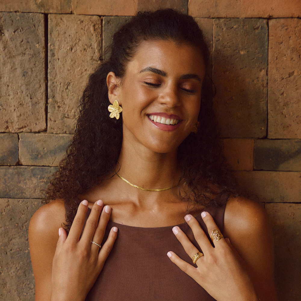 Pendientes de Flor de Oro