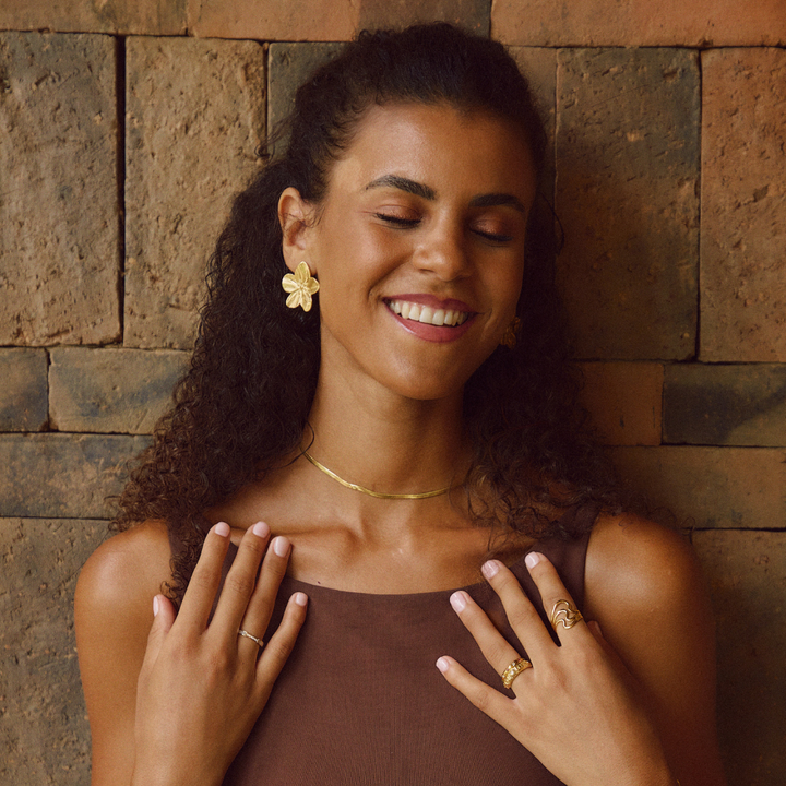 Pendientes de Flor de Oro