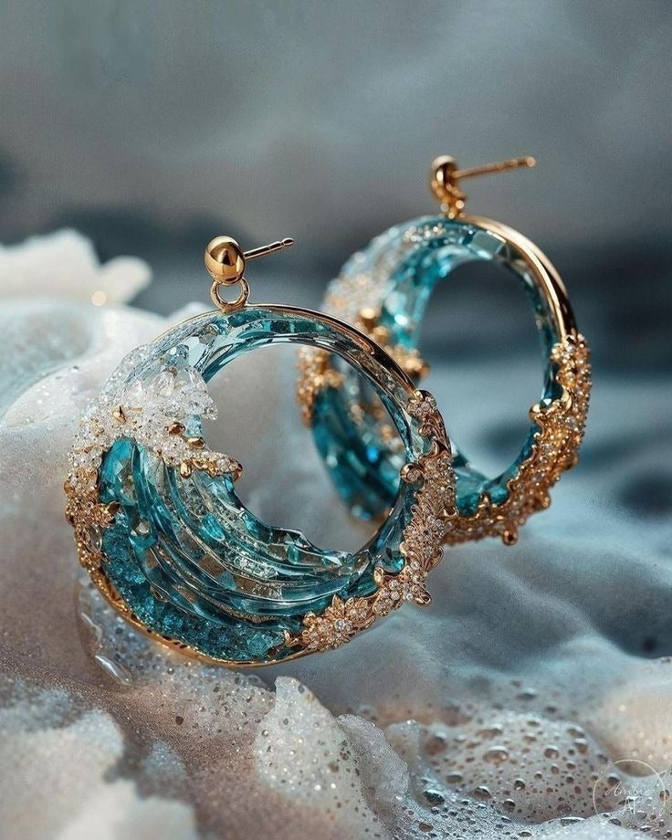 Clara | Pendientes de Olas del Océano