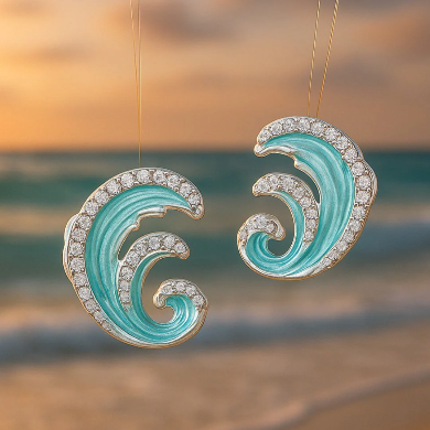 Coral Coast | Pendientes Teal Tide