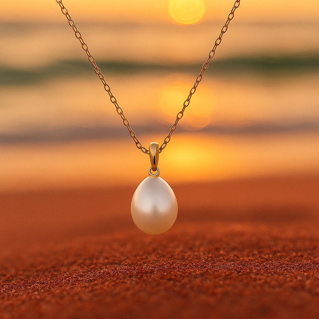 Luna | Colgante de Perla con Cadena Delicada