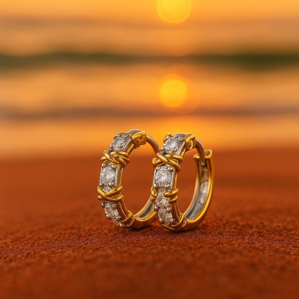 Celestia | Pendientes de Oro con Zirconia