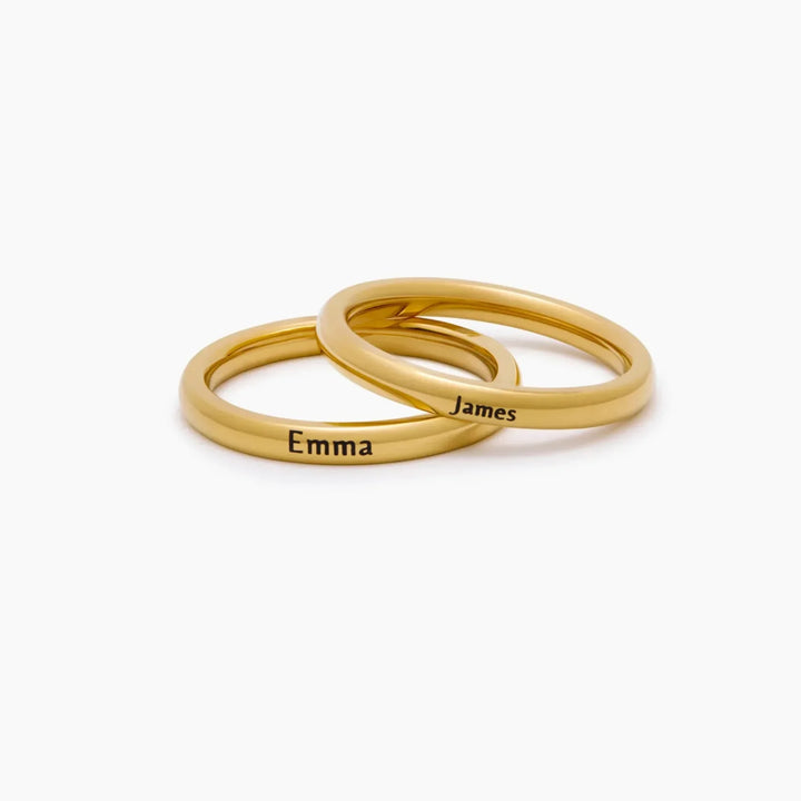 Anillo de Nombre Delicado Apilable