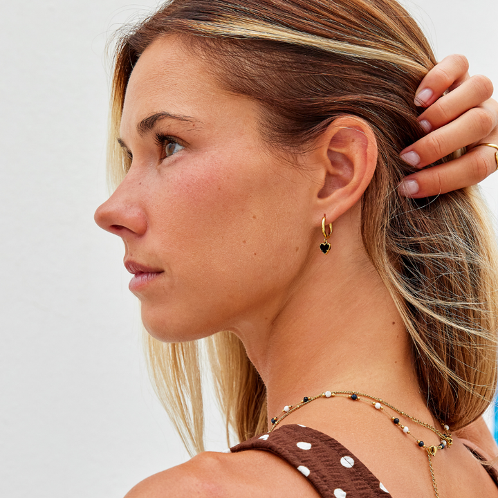 Pendientes de aro 'Tainted Hearts'