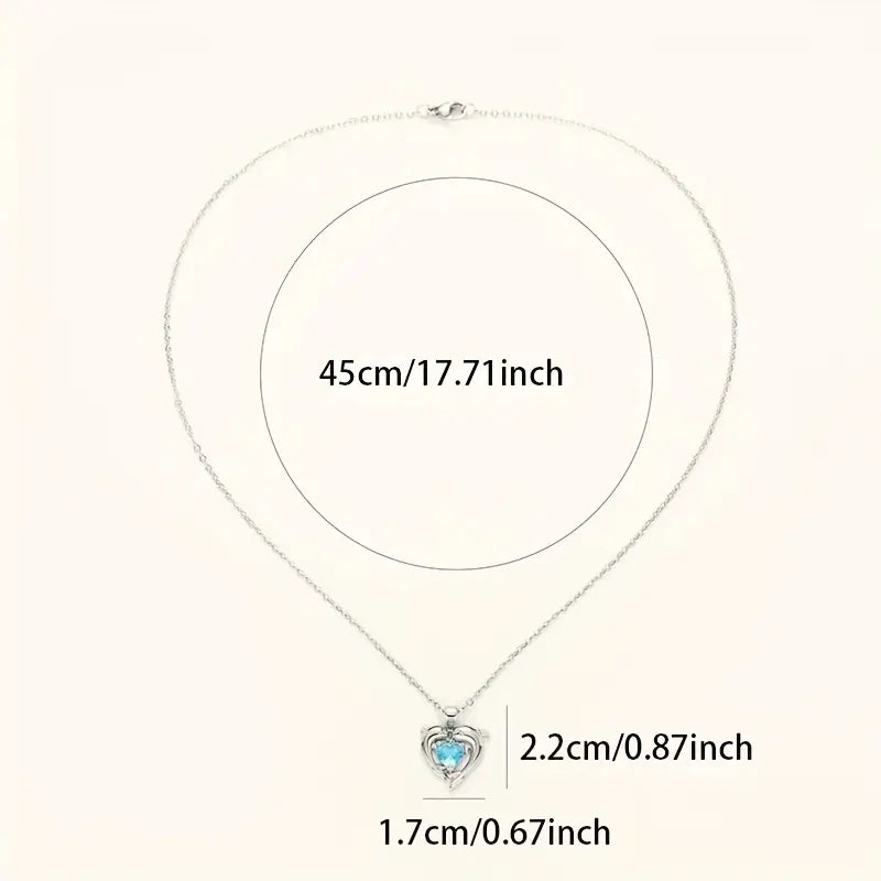 Collar Gemelos Oceanheart | Oro Blanco