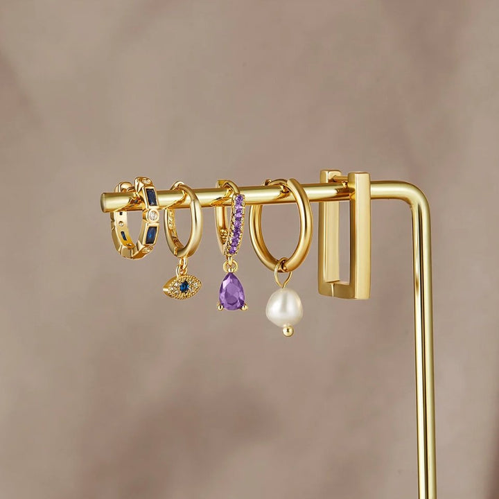 Pendientes colgantes de Ojo Maligno Azules