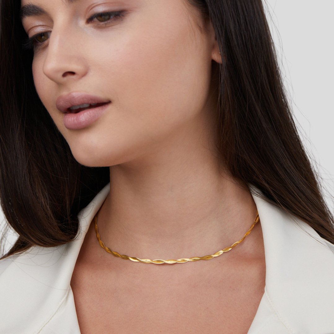 Collar de Cadena de Serpiente Chiara Twist