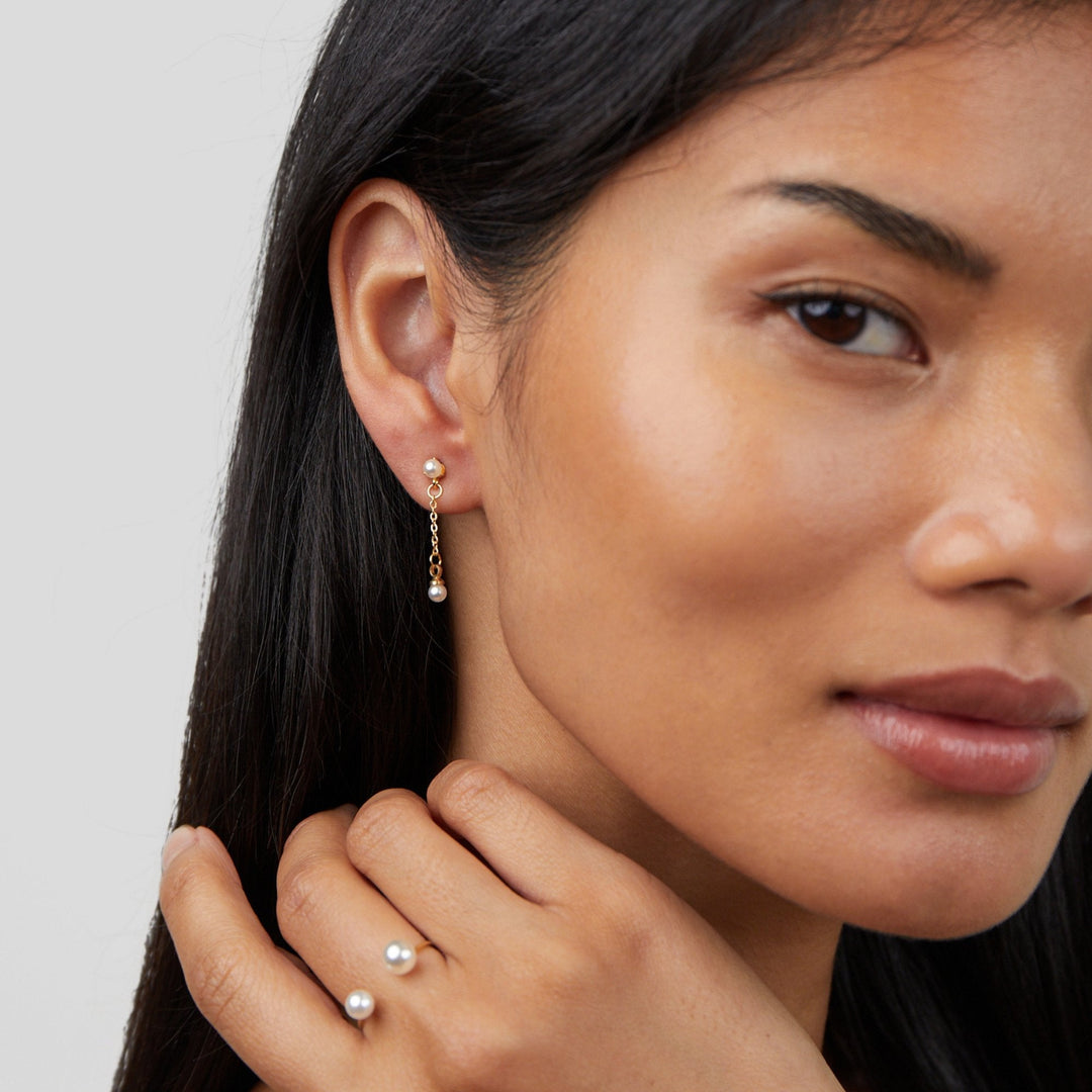 Anillo Envolvente Doble Perla Durya