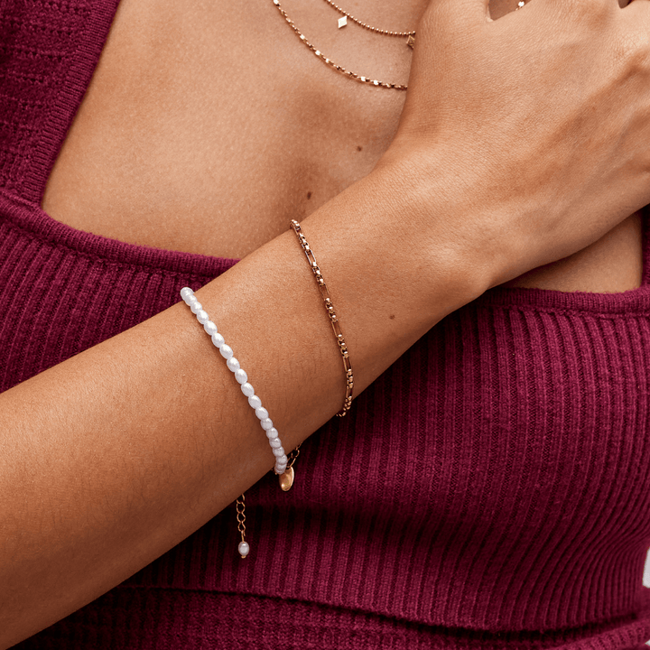 Tobillera de Cristal Dorado Eliza - Dorada