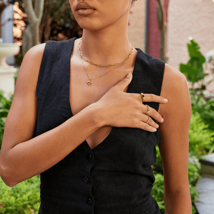 Anillo Ember Gold & Emerald