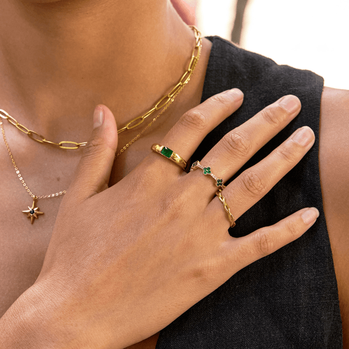 Anillo Ember Gold & Emerald