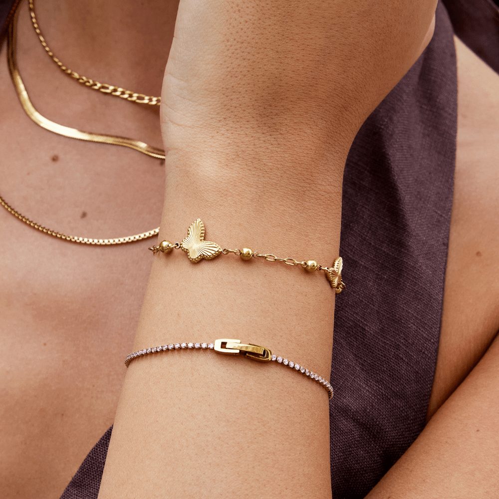 Pulsera de Mariposa Dorada Emilia