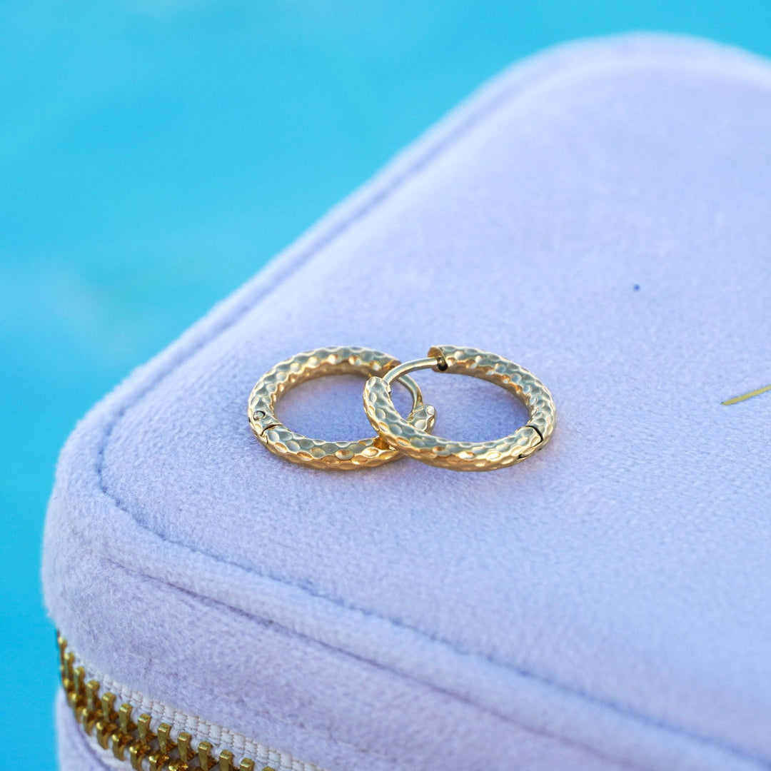 Pendientes de Aros Martillados