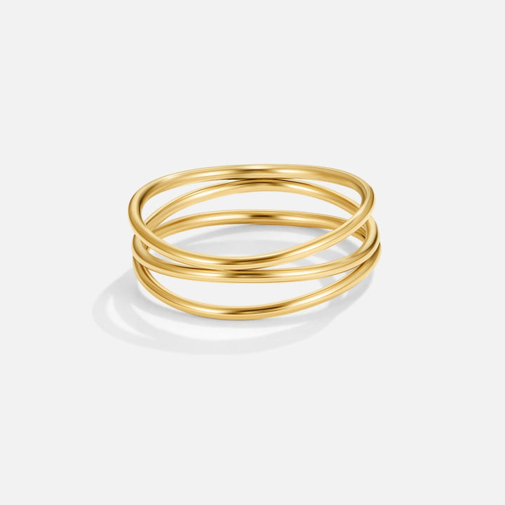 Anillo de Bucle Infinito de Oro