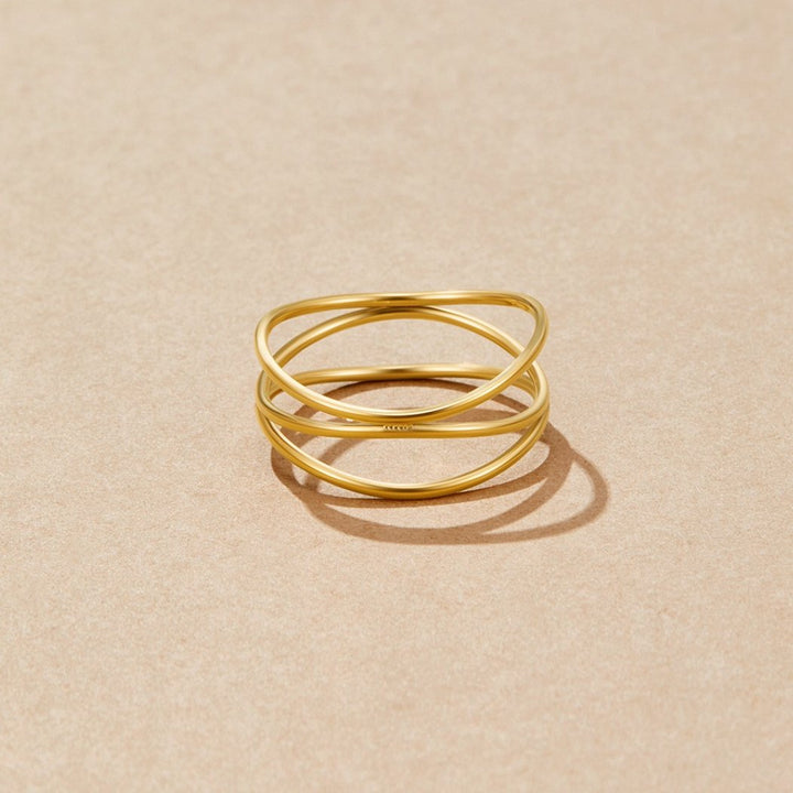 Anillo de Bucle Infinito de Oro