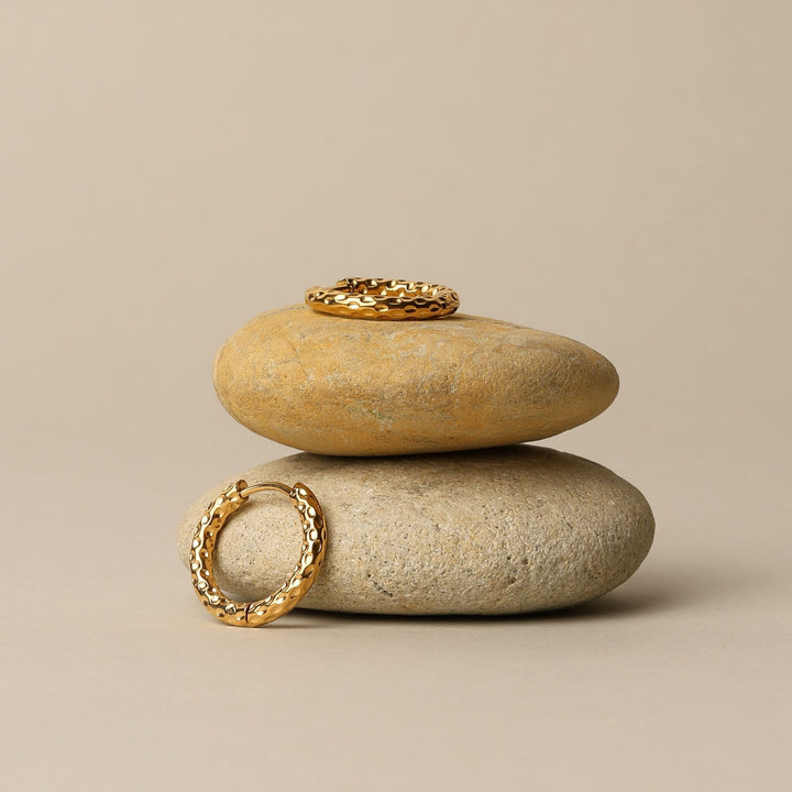 Pendientes de Aros Martillados