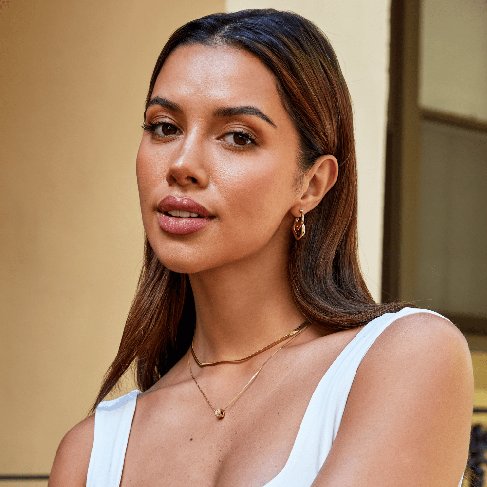 Pendientes de aro en forma de corazón retorcido Lira