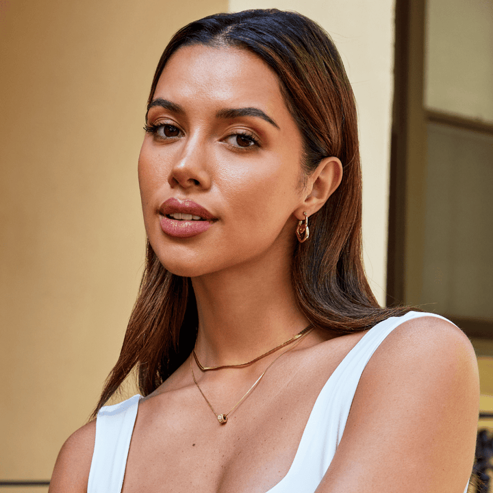 Pendientes de aro en forma de corazón retorcido Lira