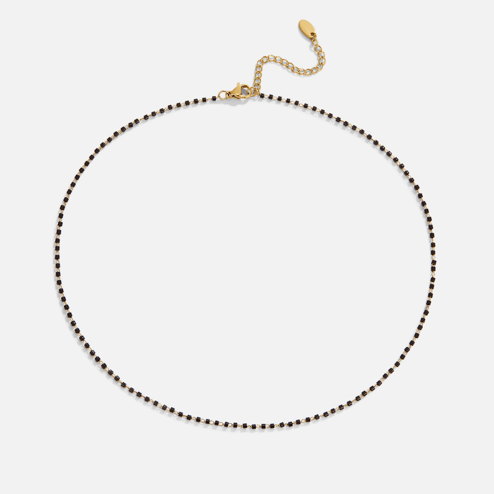 Collar de cuentas negras Maisie
