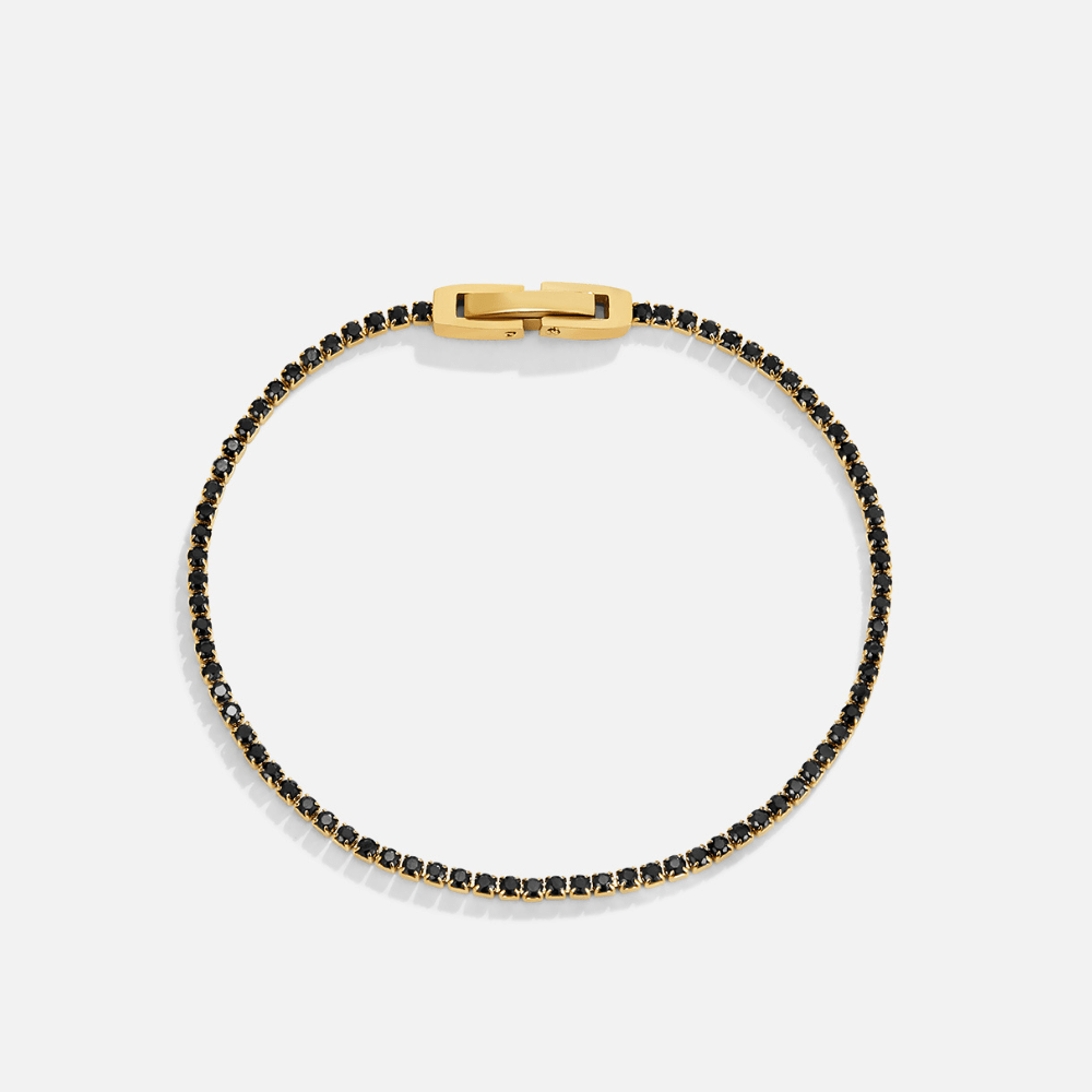 Pulsera de Cristal Negro Medianoche