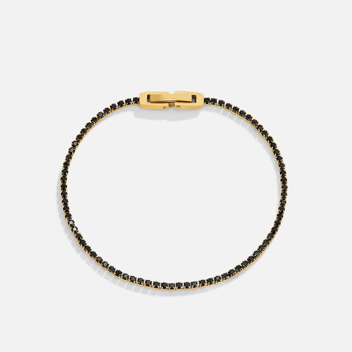 Pulsera de Cristal Negro Medianoche