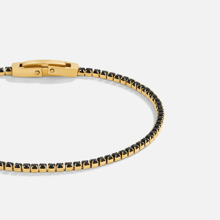 Pulsera de Cristal Negro Medianoche