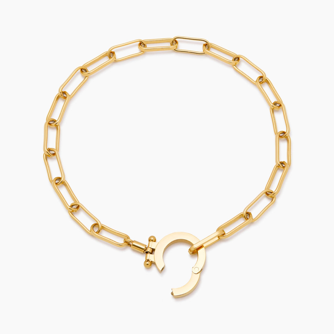 Pulsera de Cadena de Clips de Papel Esencial