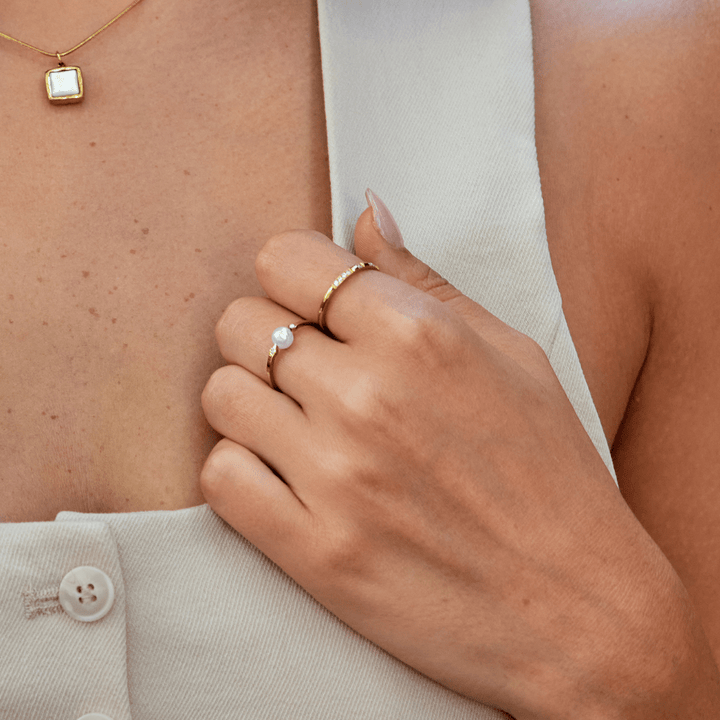 Anillo de Perlas de Agua Dulce Peri