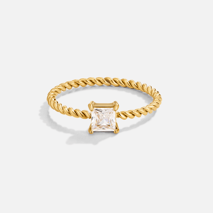 Anillo Torcido de Cristal Sofia