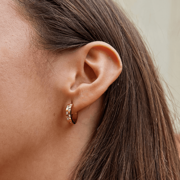 Pendientes de Aro de Cristal y Oro Tasha