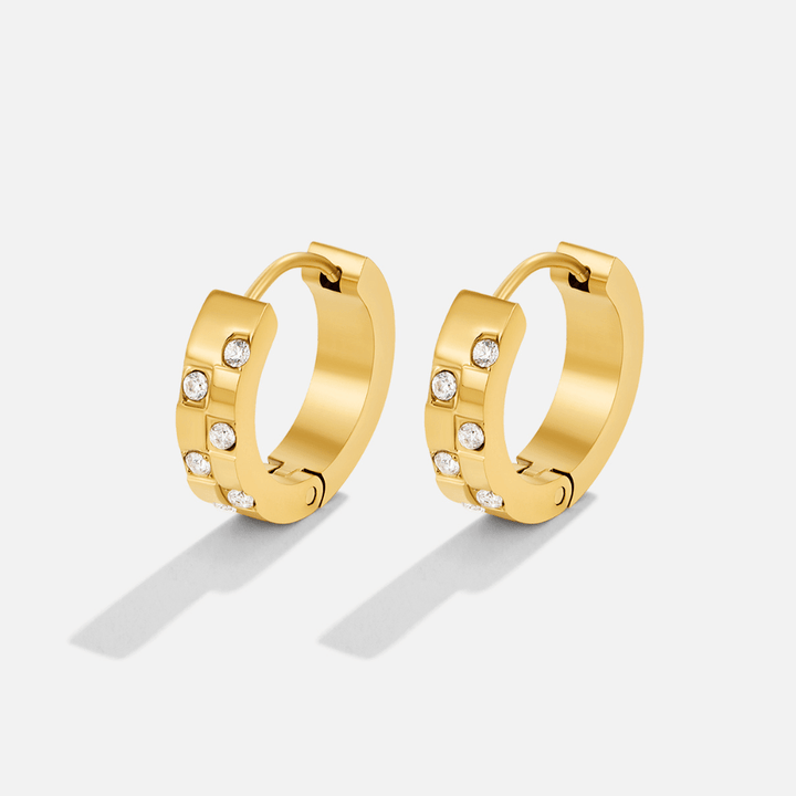 Pendientes de Aro de Cristal y Oro Tasha