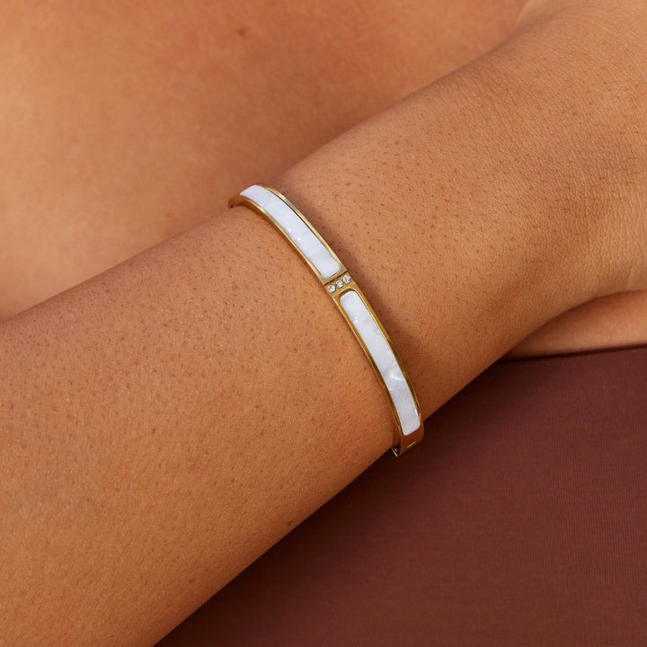 Brazalete de Oro Blanco Sahara