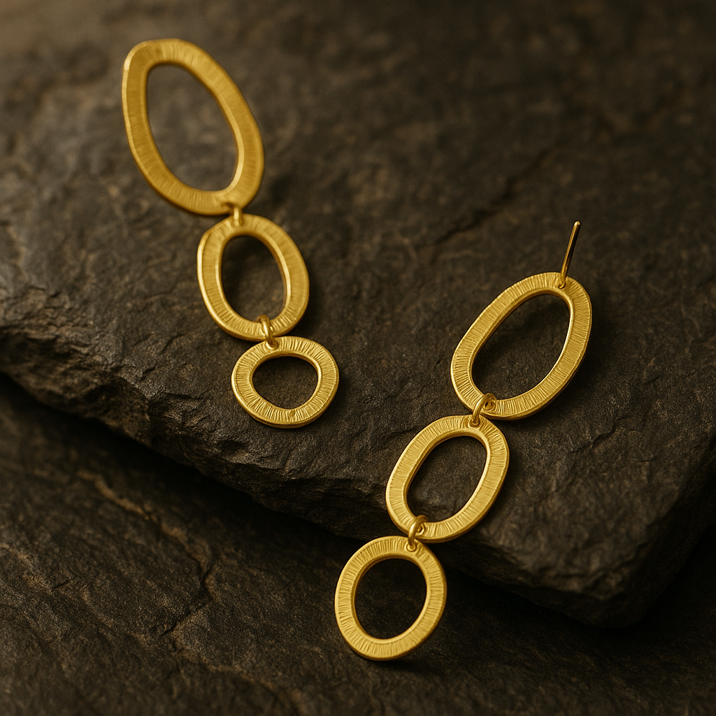 Oceanica | Pendientes de lágrima dorados