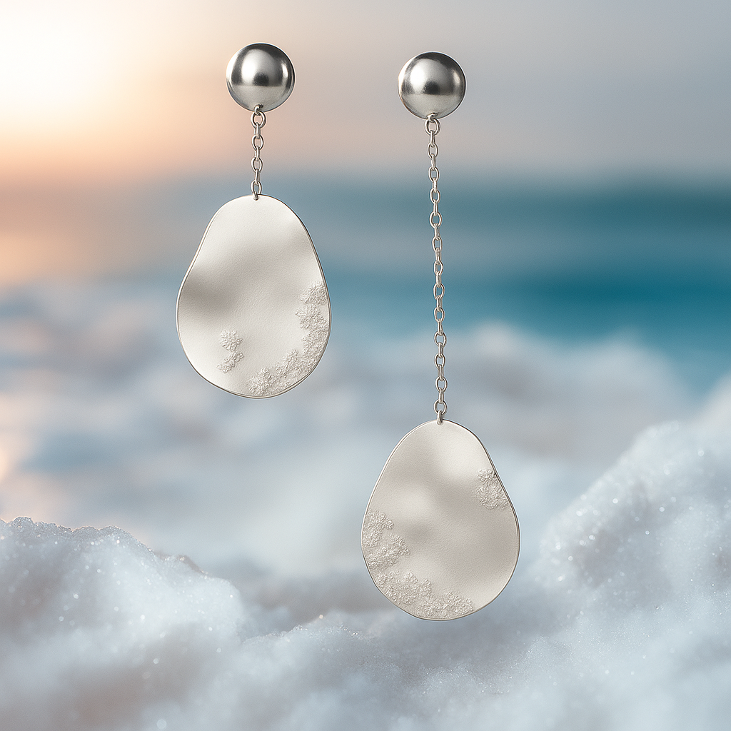 Brisa Oceánica | Pendientes de Plata en Forma de Gota con Piedras Preciosas