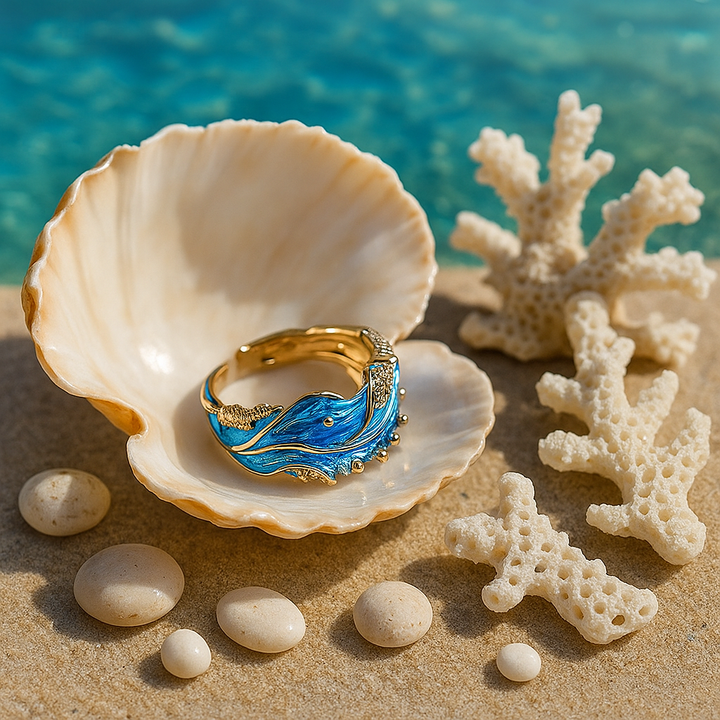 Serenidad | Anillo vintage con ondas