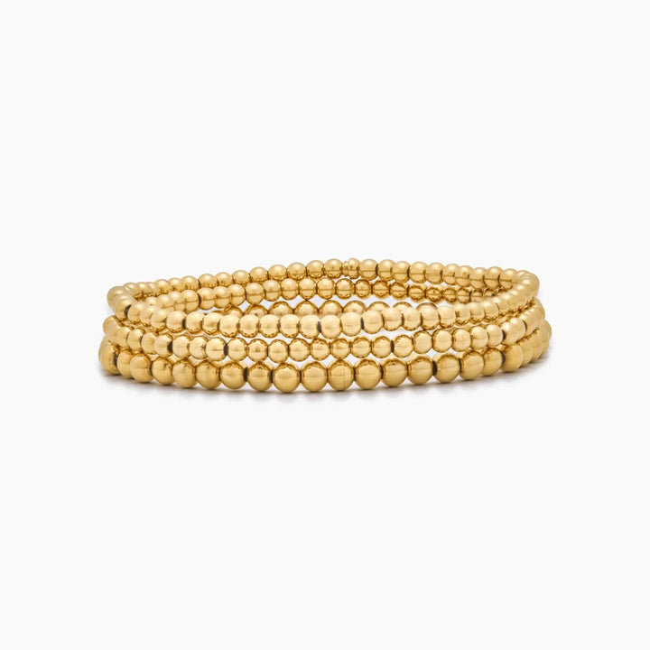 Pulsera Apilada de Perlas Doradas 433