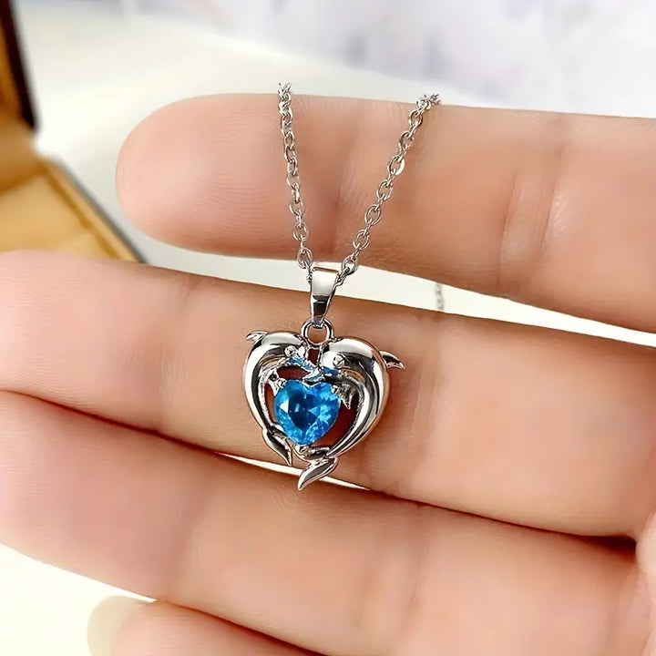 Collar Gemelos Oceanheart | Oro Blanco