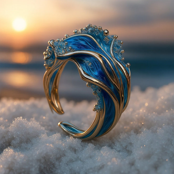 Serenidad | Anillo vintage con ondas